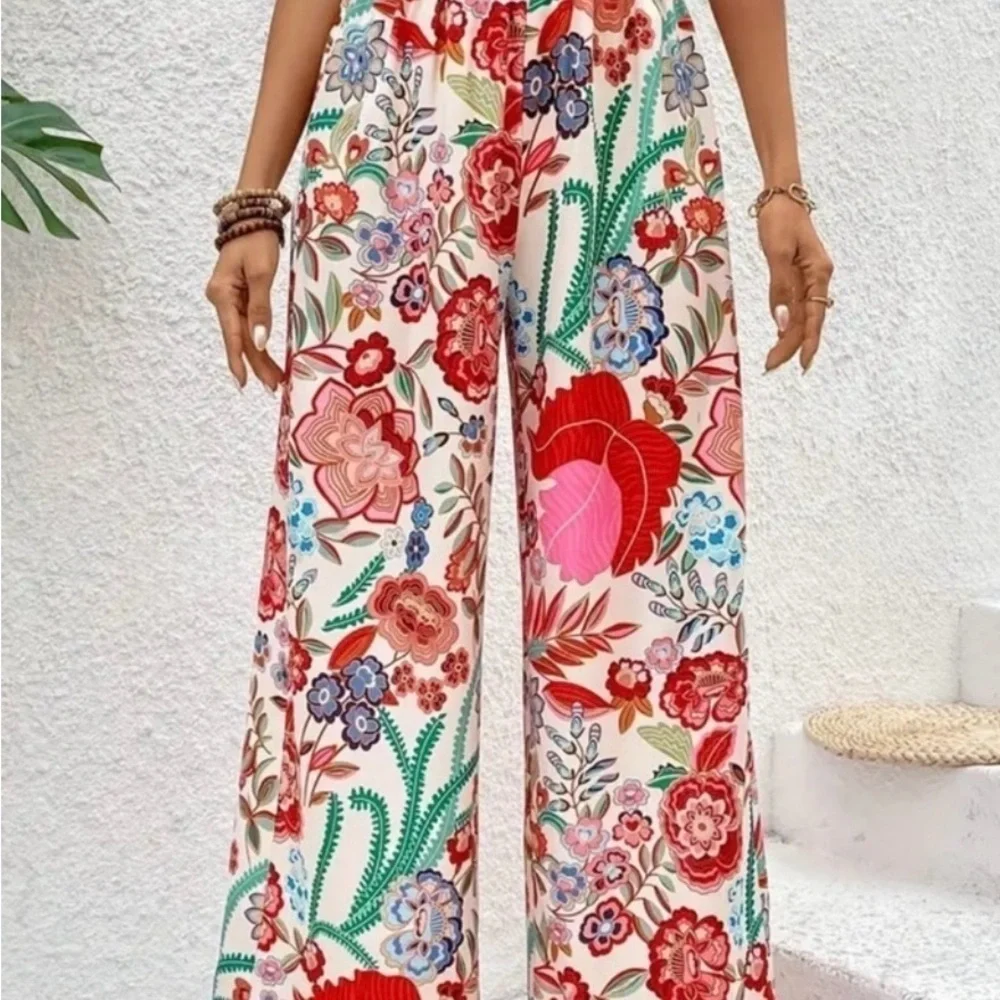 Floral Palazzo Pants - Size Small - Picture 4 of 4